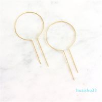 Heißer Verkaufs-925 Silber-Goldband-Ohrringe Gold füllte Handgemachter Schmuck Boho Orecchini Oorbellen Pendientes Ohrringe für Frauen