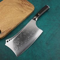 Cut and Cut Dual Purpose Kitchen Knife Chef Knife Japanese VG10 Steel Core Forged Damascus Steel 97 Layer Kitchen Knife Ebony