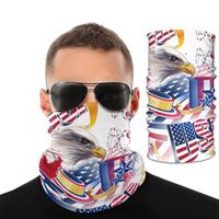 Fashion EUA pássaro nacional bandeira americana impressão Magia lenço multifuncional Máscara Facial Outdoor Sports Pulseira Anti mosquito-Dustproof Cap