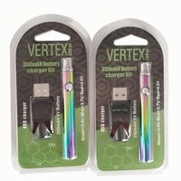 Cigarros Vertex Vape Bateria Pré-aqueça o arco-íris 510 Tópico Vape Pen Bateria 350mAh Variable Voltage vaporizador Pen Bateria E Vape Kits