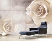 3d Flower Wallpaper Romantic Retro Yellow Rose Home Decor Li...