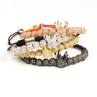 New Fashion Bracelet Men And Women Crown Macrame Bracelets W...