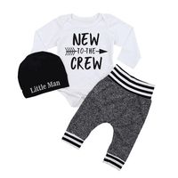 3pcs spädbarnskläder uppsättning höst nyfödda kläder baby mamas pojke långärmad t-shirt toppar tecknad panda byxor hatt outfit set