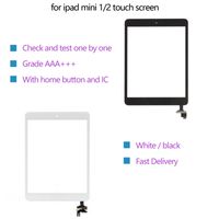 Tela de toque para iPad Mini 1 2 Digitizer Montagem IC botão Home Cabo Flex + adesivo adesivo