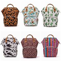 Sunflower Diaper Bag Leopard Stripe Mummy Backpack Waterproof Outdoor Nappy Bags Large Capacity Backpacks Travel Handbag Baby Care YFA450