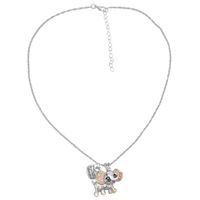 Estilo lindo con corazón Ladybug Owl Elephant Charms Colgante Collares Collares para mujer Boho Jewelry