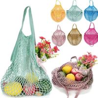 Compras sacos de malha Net Cordas sacola reusável Legumes Fruta armazenamento bolsa dobrável Início Bolsas Sacola de compras Knitting Bag YL195