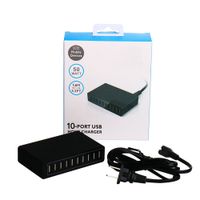 1 piece ! 50W 10- USB Charger 10 Ports USB Charging Station W...