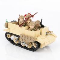 -Küçük İngiliz Bren Zırhlı Araç Tankı Ordusu Askerler Yapı-Blokları Silah Aksesuarları Küçük Paletli Araba Rakamlar Oyuncak LJ200928