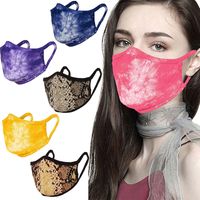 Pamuk Kumaş Moda Yüz Maskeleri PM2.5 toz geçirmez Maskeler Yıkanabilir Yarım Yüz Ağız Yetişkin Nefes Pamuk Maskeler Tie-boyalı