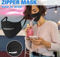 Топ продавец Творческий Zipper маска молния дизайн Легко пьется моющийся многоразовый Перекрытия Защитные маски Дизайнер