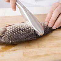 Paslanmaz Çelik Temizleme Balık Bıçak Balık Cilt Fırça Temiz Temizleyici Peeler Kazıyıcı Mutfak Gadget Temizleme Araçları deniz ürünleri