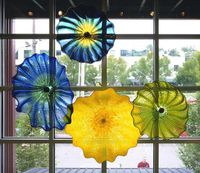 Neue Ankunft Stil Murano Glasplatte Hohe Quanlity Hand Geblasene Glas Kunst Fensterplatte Wandplatten zum Verkauf