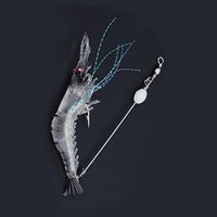 90mm 7g miękka symulacja krewetek połowów połowów w kształcie liwy w kształcie przynęty przynęty bionic sztuczne krewetki z hakiem