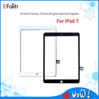 Digitador de painel de tela de toque Efaith para iPad 7 10.2 A2200 A2198 A2232 com peças de reposição adesiva