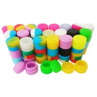 Stock In USA Silicone Jars Dab Wax Container 200 pcs/lot 2ml Reusable Food Grade Non-Stick Concentrate Oil Mini Storage Jars