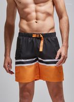 Sommer-Hosen Kontrast Laufen Farbe Kleidung Sport lose gestreifte Drucken Kordelzug Taschen Gym Shorts Bekleidung Herren Designer