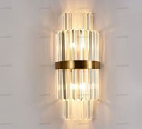 Modern Crystal Gold Wall Lamps Bedside Loft Lights Led Bulb ...