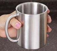 220ML Double stainless steel mugs Anti-hot Portable Mug Cup Double Wall Travel Coffee Mug Tea Cup via dhl