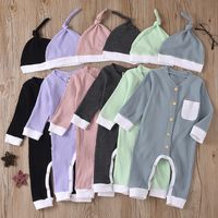 Baby Clothes Autumn Infants Button Packet Rompers Long Sleev...