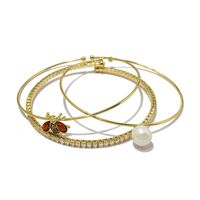 luxury designer jewelry women bracelet three pieces bee pear...