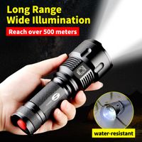 SHENYU Powerful Tactical LED Flashlight CREE T6 L2 Zoom Waterproof Torch for 26650 Rechargeable or AA Battery Bike Flashlight Y200727