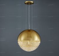 Crystal Luxury LED Pendant Light Postmodern Gold Stainless S...