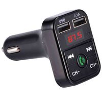 B2 Bluetooth Kit de automóvil Bluetooth Transmisor de FM inalámbrico Handsfree Dual USB Cargador de automóviles 2.1A MUSICA MP3 TF TARD U DISCE AUX Player Carb2