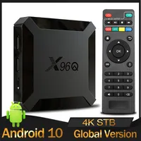 オリジナルX96Q TVボックスAndroid 10.0 Allwinner H313クワッドコア1GB 8GBスマートメディアプレーヤー2.4G WiFi 4KセットトップTVBOX 1G8G Android10