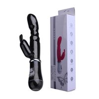 Coelho Vibradores varinha massageador impermeável Sex Toy Duplo Rod Masturbação Coelho Vibrador Utensílios Adult Sex produtos Vibrador para mulheres