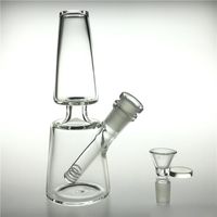 US STOCK Glass Water Bongs 7 Inch Dab Rig 14mm Female Downstem 14mm Male Glass Bowl Thick Recycler Beaker Bong for Water Smoking