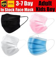 Maski jednorazowe twarzy różowy niebieski biały 3 warstwa oddychająca do blokowania pyłu powietrza Anti-zanieczyszczenie maska ​​dla dzieci chłopiec dorosłych maski 3-7 dni
