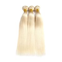 9A Bleach Blonde Color 613# Brazilian Straight wave Virgin Human Remy Hair Weaves Bundles Sew in Hair Extensions