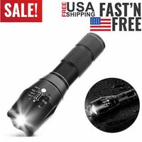 900000LM Zoomable PowerRful Flashlight T6 Tactical LED Waterdicht Wandelen 5Modes Torch Draagbare Camping Lantaarn + AAA-batterijhouder