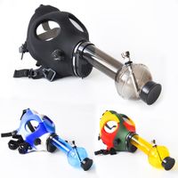 Gas Mask Bong with Acrylic Smoking Pipe Silicone Pipe Oil Ri...
