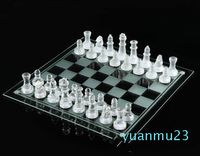 Whole2525cm K9 Glass Chess Médio Wrestling Packaging Game International Chess Game International Chess International Conjunto de xadrez W7083929