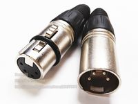 Audio Cables, Microphone XLR 4-Pole 4Pin Male & Female MIC Plug Speaker Adapter Connector/5PAIRS(10PCS)