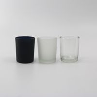 Vente en gros 50ml 160ml 200ml Noir Blanc Blanc Cuge de verre transparent de verre transparent Coupe de bougie de bricolage