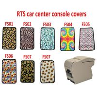 US stock Słonecznik Leopard Pattern Neopren Car Cover Cover Pad Universal Fit Soft Comfort Comfort Center Console Console Poduszka
