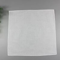 Pure White 100% Bomull Handkerchiefs Kvinnor Män 28cm * 28cm Pocket Square Wedding Plain DIY Print Rita Hankies LX3143