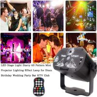 Efectos de LED Mini RGB Disco Light Light Steter Proyector DJ Party Strobe Lamp Lamp Club de noche Iluminación Lámparas de cumpleaños
