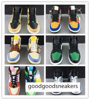 2020 Comercio al por mayor Nueva 1 OG Medio Sin Miedo WMNS baloncesto de los hombres 1s zapatos de diseño zapatillas de deporte al aire libre formadores TAMAÑO de calidad superior 36-46