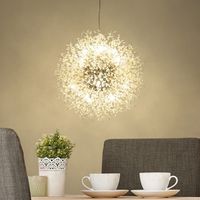 New Crystal Beads Dandelion Chandelier Lighting LED Hanging Round Modern pendant light 8 9 12 16 lights for Dining Room Living Room