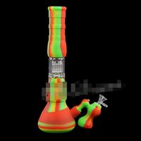 Three layer filtration beaker bongs Portable silicone water ...