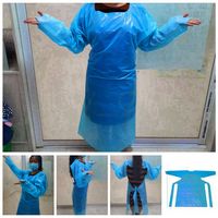 CPE Koruyucu Giysi Tek İzolasyon Önlük Giyim Anti Toz Açık Koruyucu Giysi Tek Trençkotlar RRA3578 Takımları