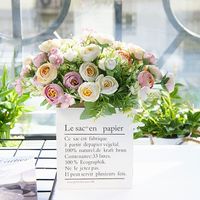 Flores decorativas grinaldas 5 ramo rose seda flor artificial para casamento casa casa decoração falsa outono
