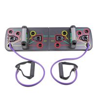 Push Up Rack Push- up Stand Board with Resistance Bands Gym H...