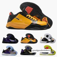 2020 Moda para hombre Zoom 5 v Protro Lakers 5s zapatos de baloncesto Púrpura Amarillo Negro Mamba Cestas entrenadores deportivos zapatillas de deporte