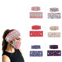 Christmas Printed Women' s Fashion Hairband With Mask Fi...