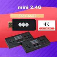 Ностальгический хост Новый 4K HD Видеоигра Игрок Беспроводной Ручной Джойстик Может хранить 568 Игры Мини Ретро Консольный контроллер